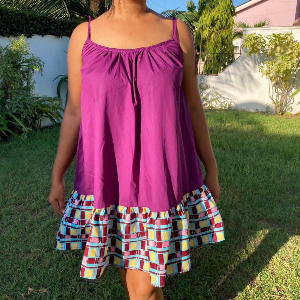 Purple and Multicolor Dress